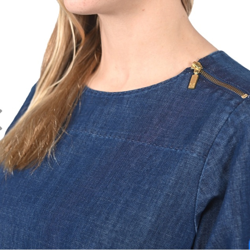 Martha Steward Women’s Zipper Denim Top Size Large NWT - Picture 4 of 7